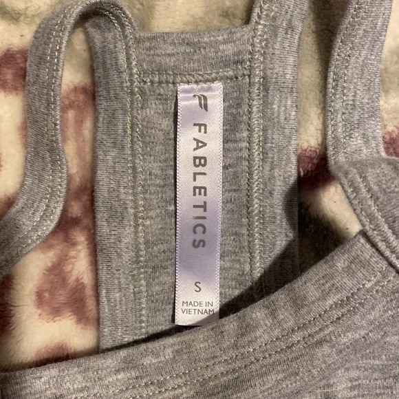 Grey Fabletics Razor Back Tank Top - Picture 2 of 3